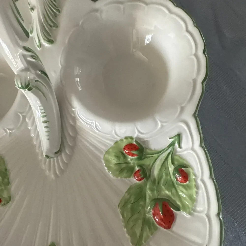 MOTTAHEDEH Design ITALY Porcelain Tray Strawberry Design